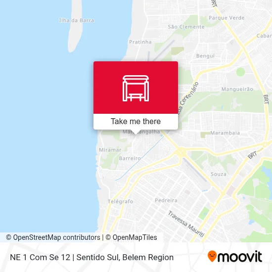 NE 1 Com Se 12 | Sentido Sul map