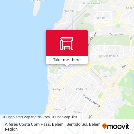 Alferes Costa Com Pass. Belém | Sentido Sul map