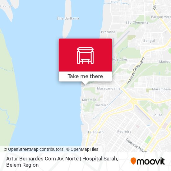 Mapa Artur Bernardes Com Av. Norte | Hospital Sarah