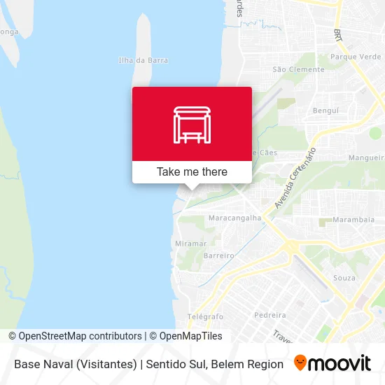 Base Naval (Visitantes) | Sentido Sul map