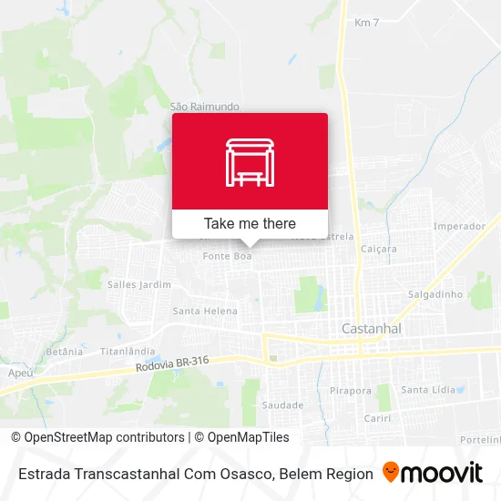 Estrada Transcastanhal Com Osasco map