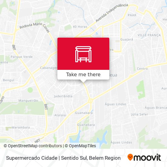 Mapa Supermercado Cidade | Sentido Sul