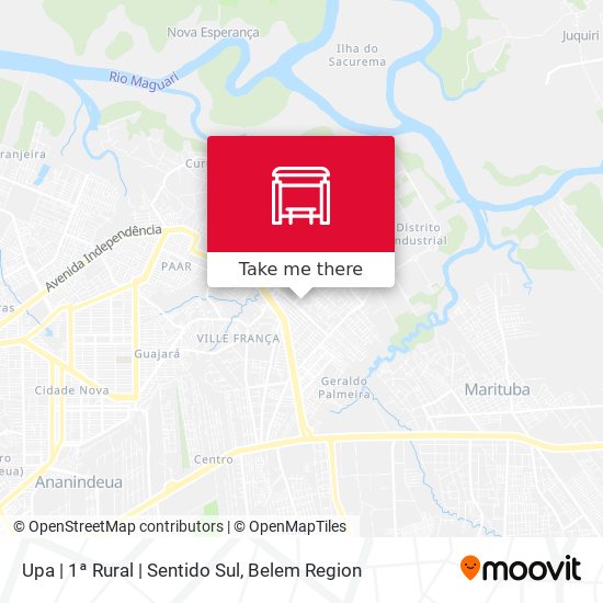 Upa | 1ª Rural | Sentido Sul map