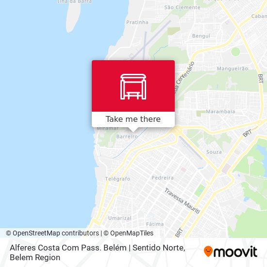 Alferes Costa Com Pass. Belém | Sentido Norte map