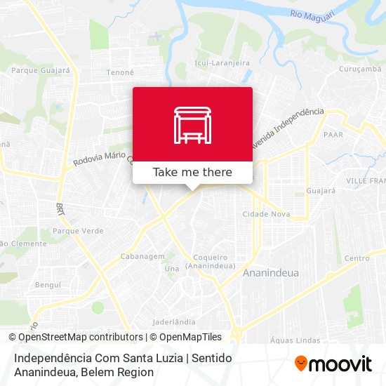 Independência Com Santa Luzia | Sentido Ananindeua map