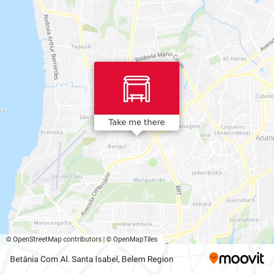 Betânia Com Al. Santa Isabel map