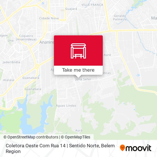 Coletora Oeste Com Rua 14 | Sentido Norte map