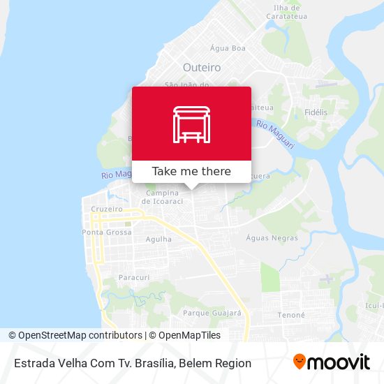 Estrada Velha Com Tv. Brasília map