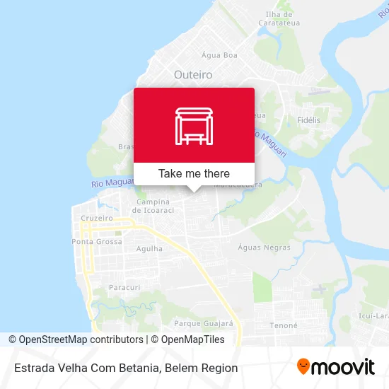 Estrada Velha Com Betania map