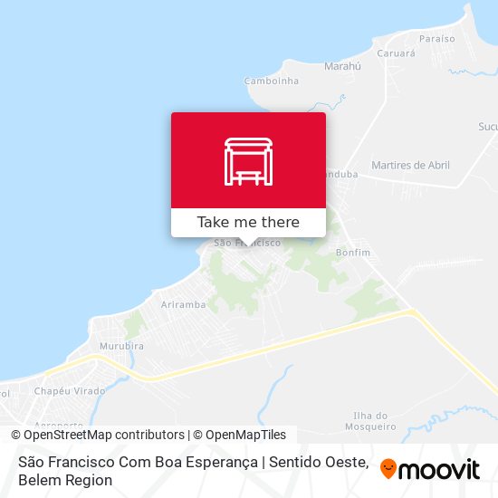 São Francisco Com Boa Esperança | Sentido Oeste map