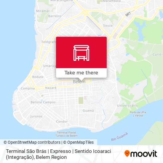 Mapa Terminal São Brás | Expresso | Sentido Icoaraci (Integração)