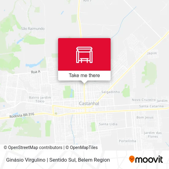 Ginásio Virgulino | Sentido Sul map