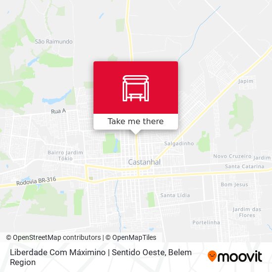 Mapa Liberdade Com Máximino | Sentido Oeste