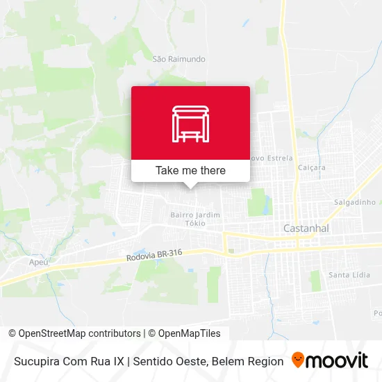 Sucupira Com Rua IX | Sentido Oeste map