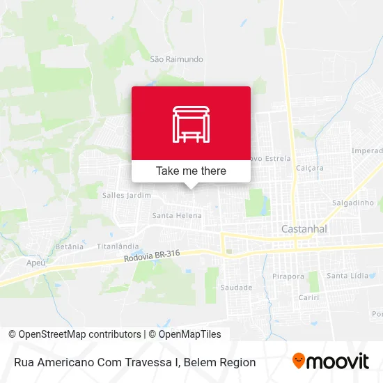 Rua Americano Com Travessa I map