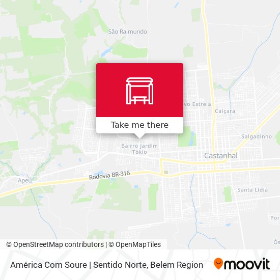 América Com Soure | Sentido Norte map