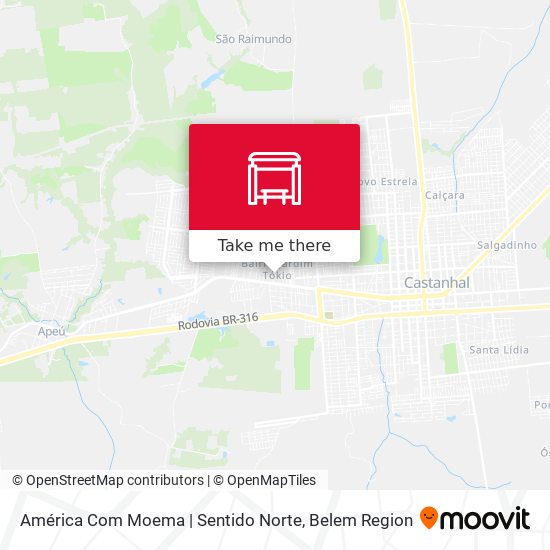 América Com Moema | Sentido Norte map