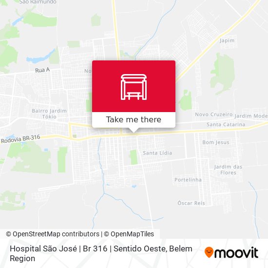 Hospital São José | Br 316 | Sentido Oeste map