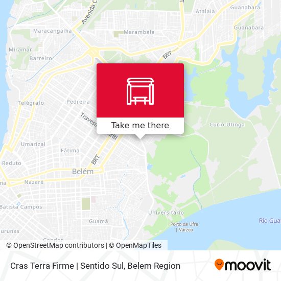 Cras Terra Firme | Sentido Sul map