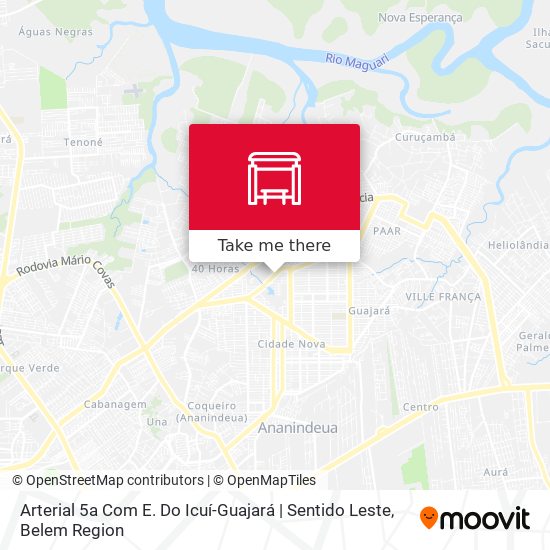 Arterial 5a Com E. Do Icuí-Guajará | Sentido Leste map