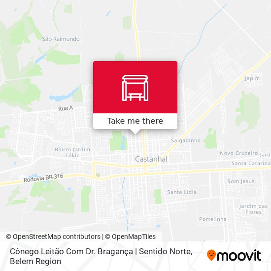 Cônego Leitão Com Dr. Bragança | Sentido Norte map