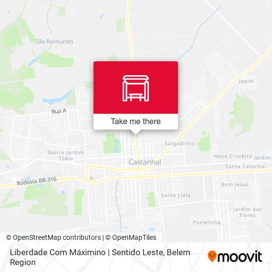 Mapa Liberdade Com Máximino | Sentido Leste