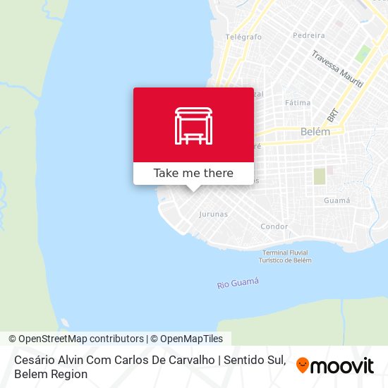 Mapa Cesário Alvin Com Carlos De Carvalho | Sentido Sul