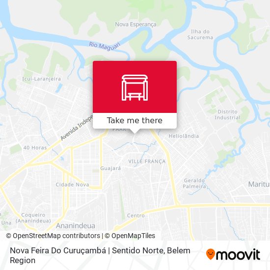 Mapa Nova Feira Do Curuçambá | Sentido Norte