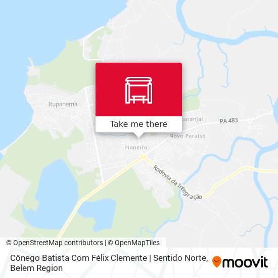 Cônego Batista Com Félix Clemente | Sentido Norte map