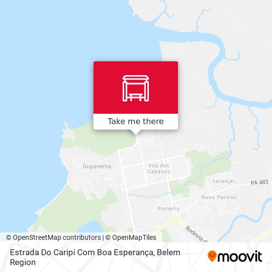 Estrada Do Caripi Com Boa Esperança map