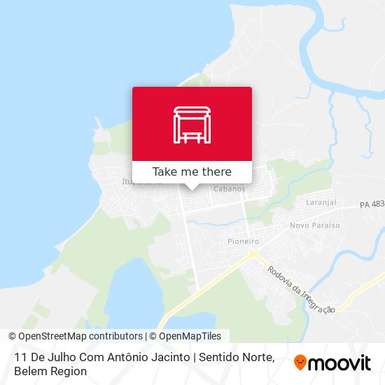 11 De Julho Com Antônio Jacinto | Sentido Norte map