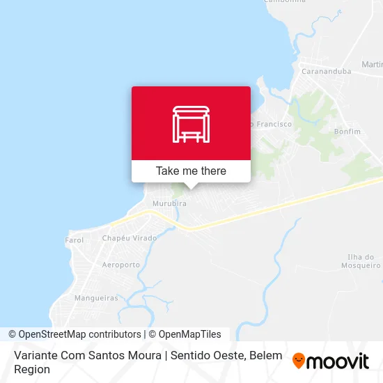 Variante Com Santos Moura | Sentido Oeste map