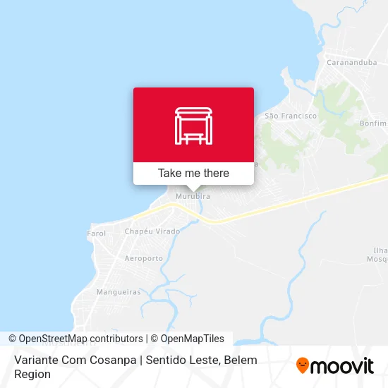 Variante Com Cosanpa | Sentido Leste map