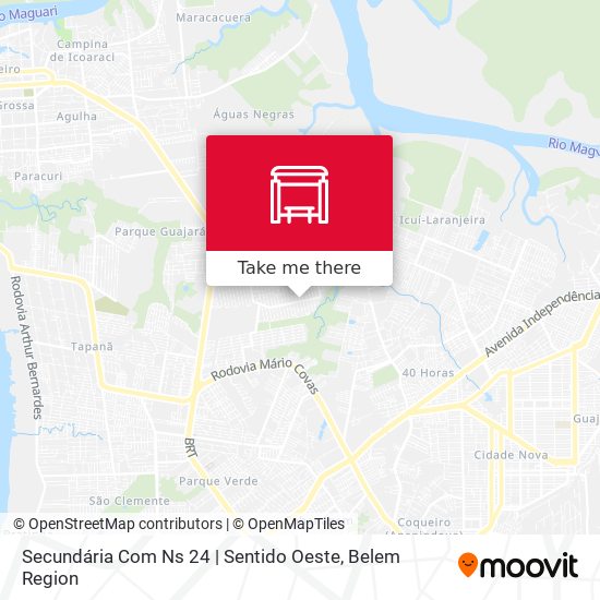 Secundária Com Ns 24 | Sentido Oeste map