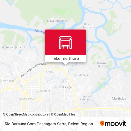 Rio Barauna Com Passagem Serra map