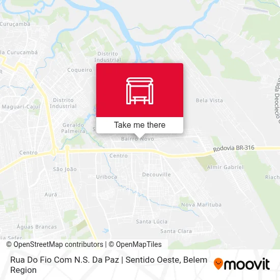 Rua Do Fio Com N.S. Da Paz | Sentido Oeste map