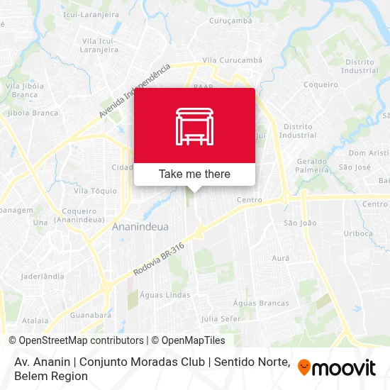 Av. Ananin | Conjunto Moradas Club | Sentido Norte map