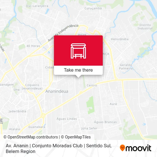 Av. Ananin | Conjunto Moradas Club | Sentido Sul map