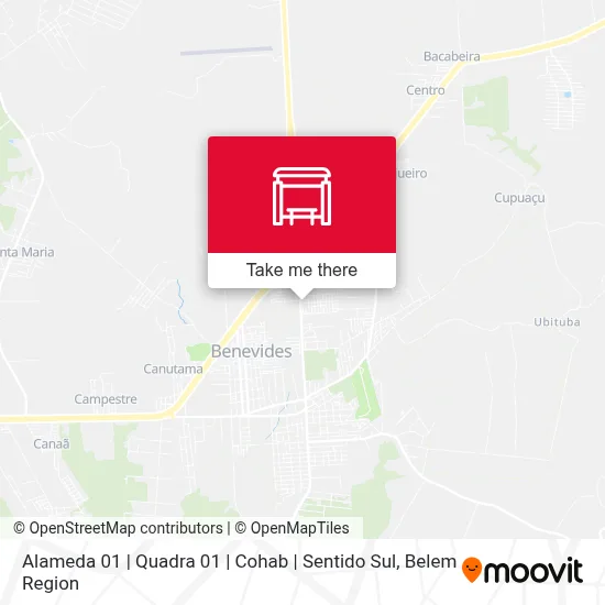 Alameda 01 | Quadra 01 | Cohab | Sentido Sul map