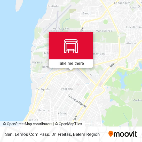 Sen. Lemos Com Pass. Dr. Freitas map