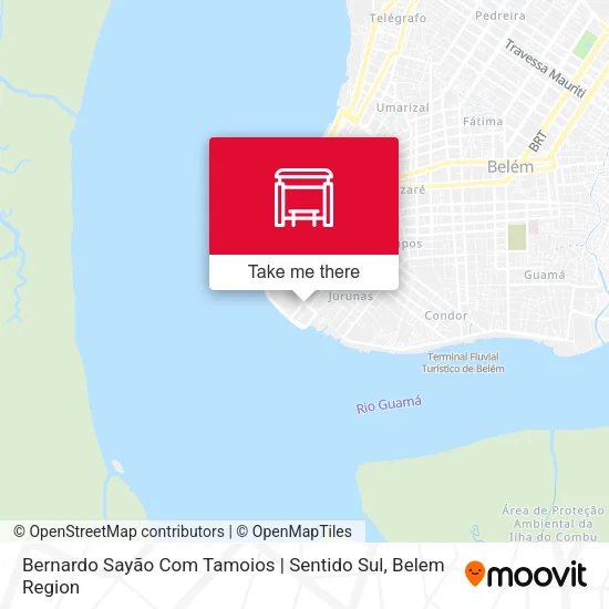 Bernardo Sayão Com Tamoios | Sentido Sul map