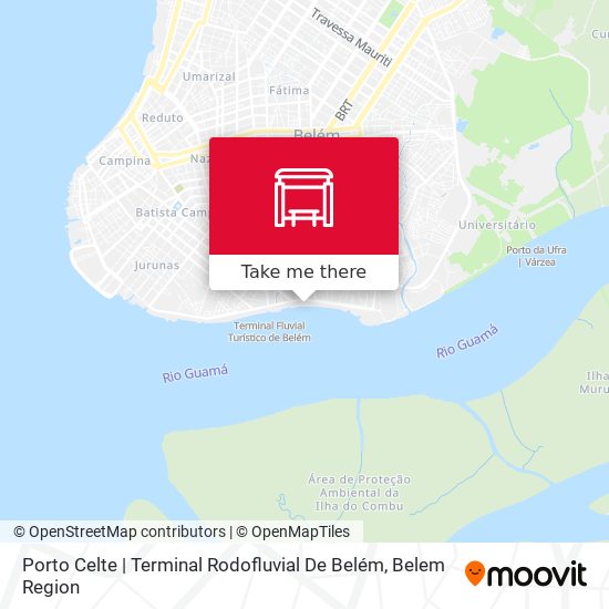 Mapa Porto Celte | Terminal Rodofluvial De Belém