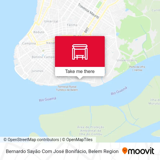 Bernardo Sayão Com José Bonifácio map