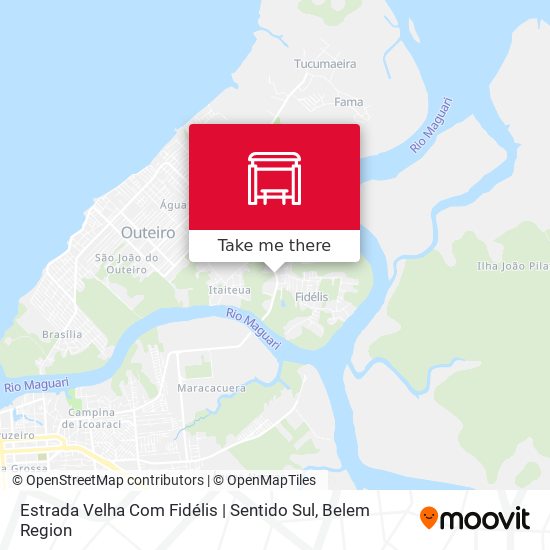 Mapa Estrada Velha Com Fidélis | Sentido Sul