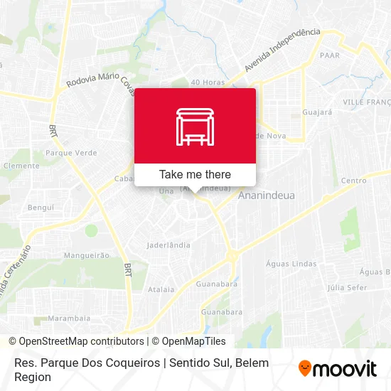 Res. Parque Dos Coqueiros | Sentido Sul map