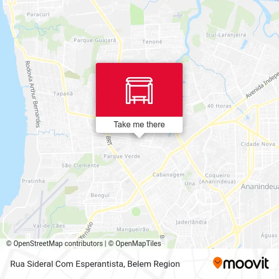 Rua Sideral Com Esperantista map