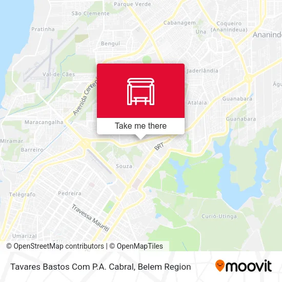 Tavares Bastos Com P.A. Cabral map
