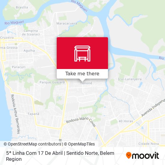 5ª Linha Com 17 De Abril | Sentido Norte map