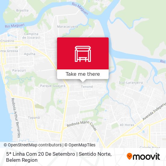 5ª Linha Com 20 De Setembro | Sentido Norte map