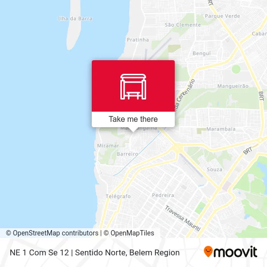 NE 1 Com Se 12 | Sentido Norte map